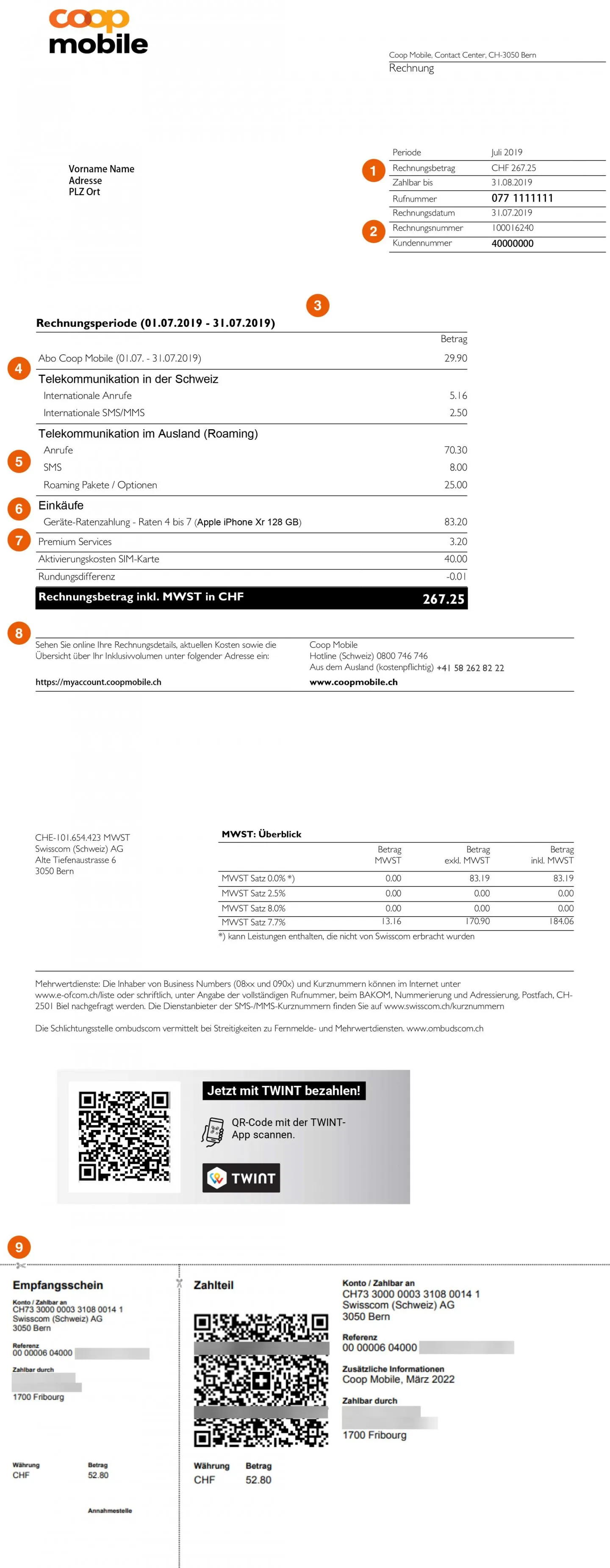 invoice de